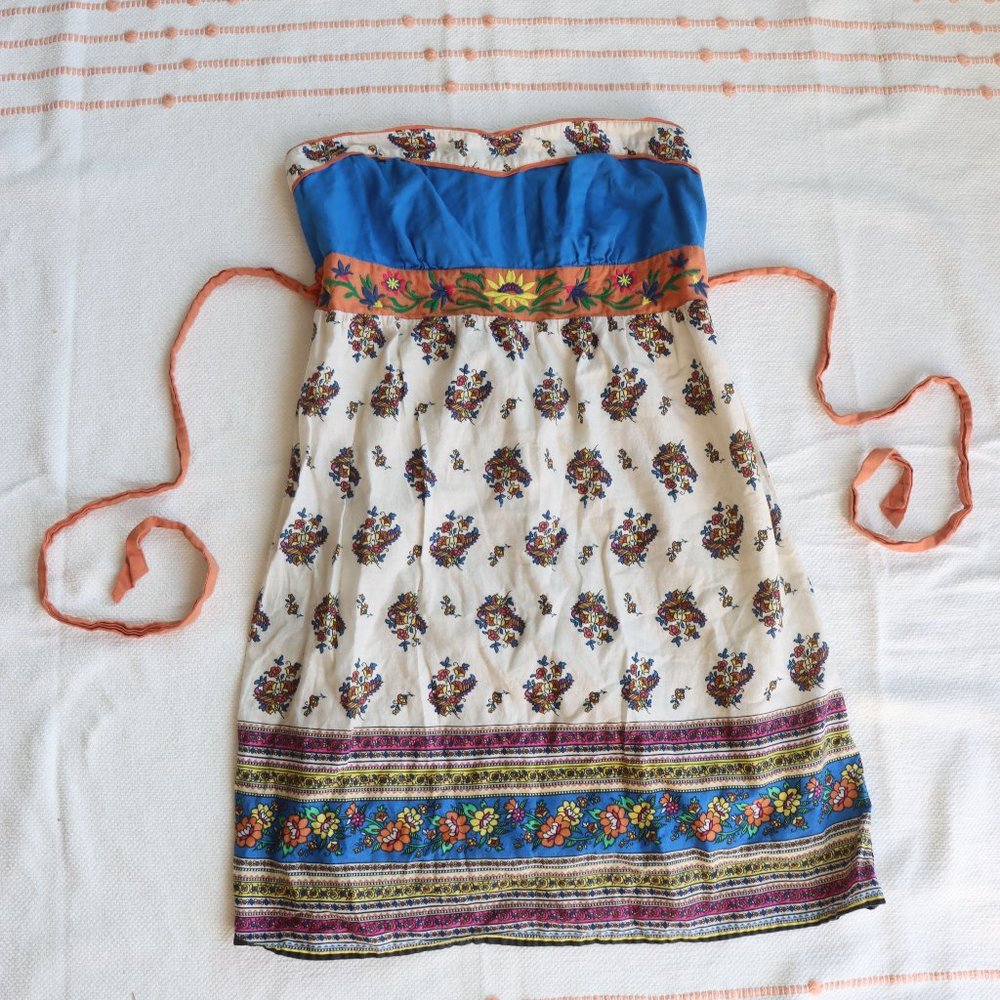 strapless boho sun dress (vintage)